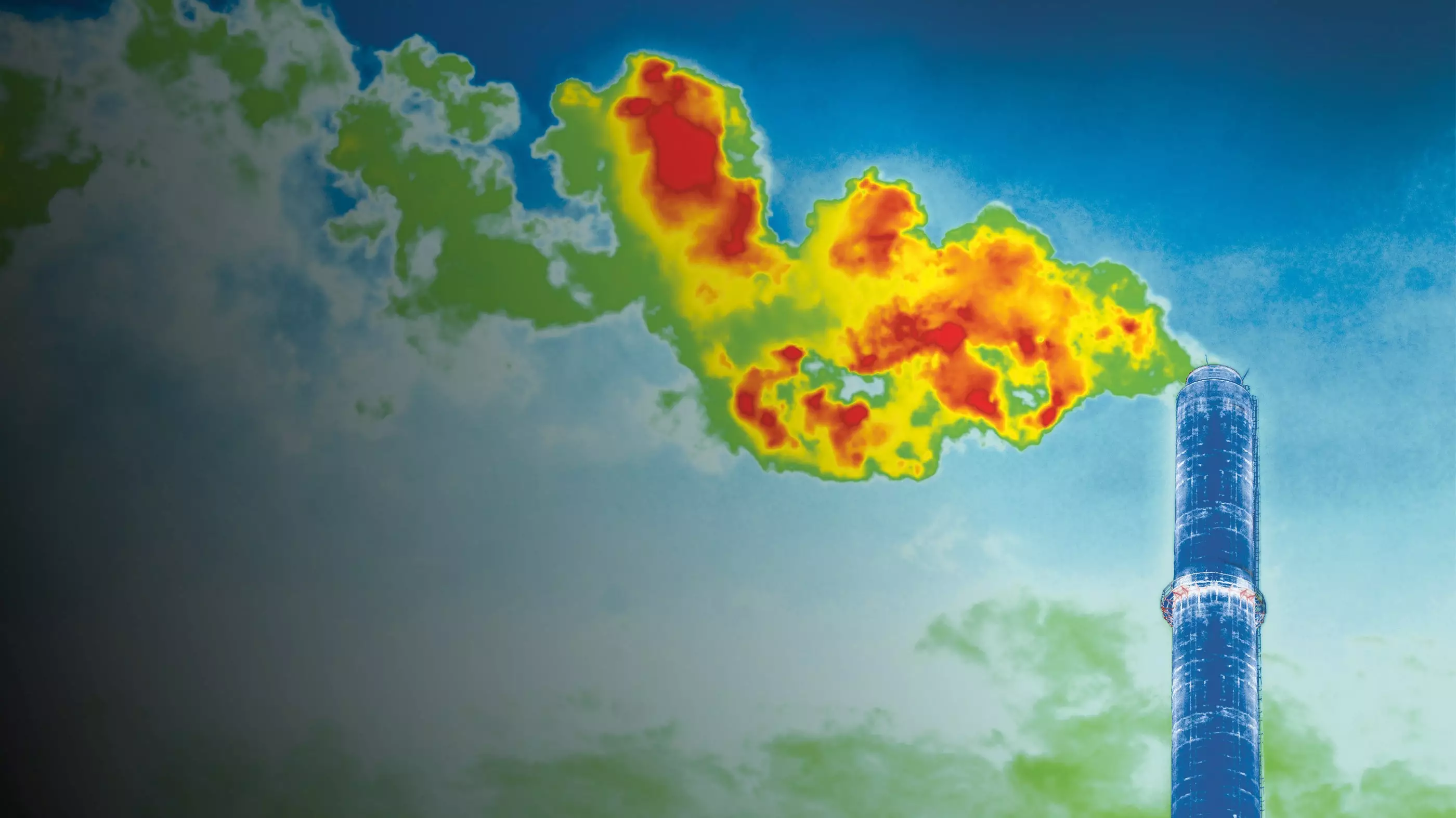 Wärmebild eines Schornsteins: ÖKOTEC entwirft Klimastrategien für die Industrie